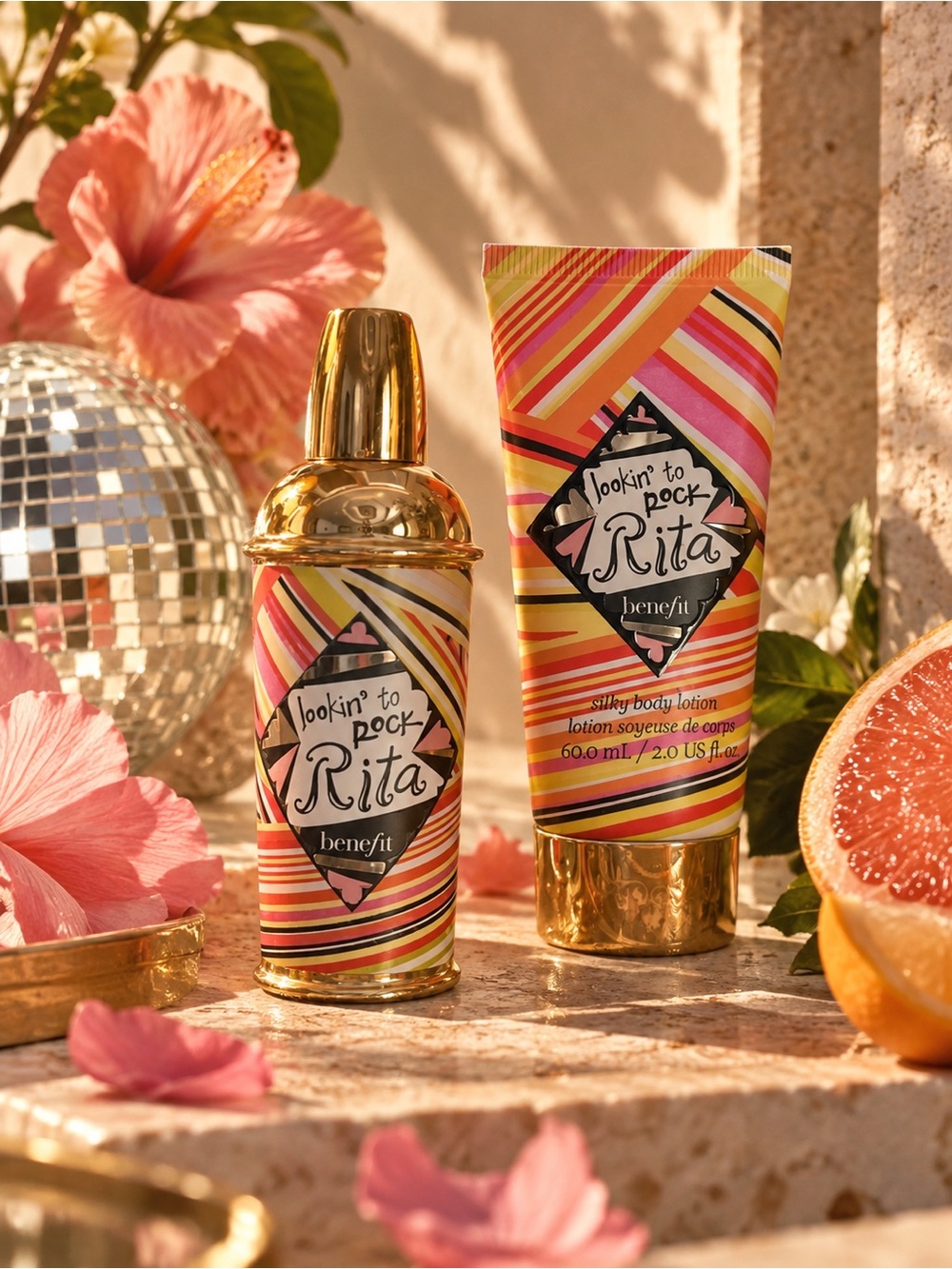 BENEFIT Lookin’ To Rock Rita Discontinued Perfume and Body Lotion Set (NEW)